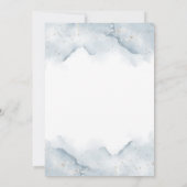 Silver and Dusty Blue Watercolor Baby Sprinkle Einladung (Rückseite)