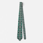 Silver and Emerald Pattern Krawatte (Vorderseite)