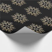 Silver and Gold "3-D" Schneeflocken Packpapier (Ecke)