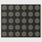 Silver and Gold "3-D" Schneeflocken Packpapier (Flach)