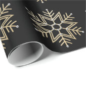 Silver and Gold "3-D" Schneeflocken Packpapier (Rolleneckpunkt)