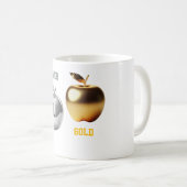 Silver and gold apple Mug Kaffeetasse (VorderseiteRechts)