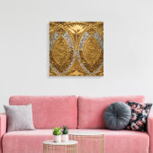 Silver and Gold Art Deco Muster Leinwanddruck (Insitu (Wohnzimmer))