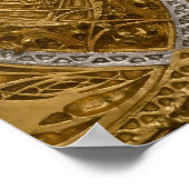 Silver and Gold Art Deco Muster Poster (Ecke)