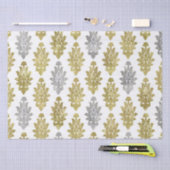Silver and Gold Damask Muster Seidenpapier (Handwerk)