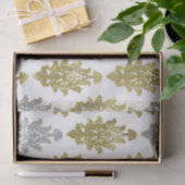 Silver and Gold Damask Muster Seidenpapier (Geschenk)