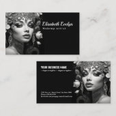 Silver and Gold Elegante: Ein Portrait der Strahlu Visitenkarte (Vorne/Hinten)