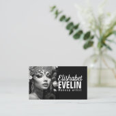 Silver and Gold Elegante: Ein Portrait der Strahlu Visitenkarte (Stehend Vorderseite)