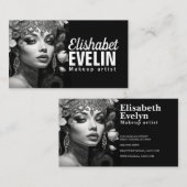 Silver and Gold Elegante: Ein Portrait der Strahlu Visitenkarte (Vorne/Hinten)