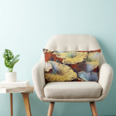 Silver and Gold Elephant Ohr Pflanze Blätter Muste Lendenkissen (Stuhl )