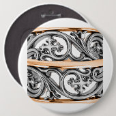 Silver and Gold Filigree Cross Muster Button (Vorne & Hinten)