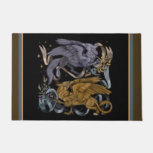 Silver and Gold Griffin Fußmatte (Vorderseite)