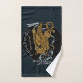 Silver and Gold Griffin Pattern Badhandtuch Set (Handtuch)