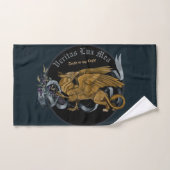 Silver and Gold Griffin Pattern Badhandtuch Set (Handtuch)