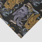 Silver and Gold Griffin Pattern Seidenpapier (Detail)