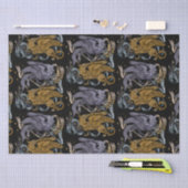 Silver and Gold Griffin Pattern Seidenpapier (Handwerk)