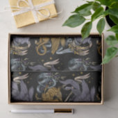 Silver and Gold Griffin Pattern Seidenpapier (Geschenk)