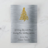 Silver and Gold Holiday Karte (Innenseite)