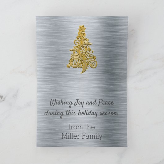 Silver and Gold Holiday Karte (Innenseite)