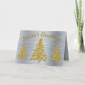 Silver and Gold Holiday Karte (Vorderseite)