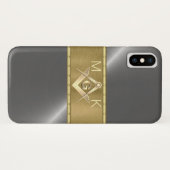 Silver and Gold Masonic Symbol Case-Mate iPhone Hülle (Rückseite (Horizontal))