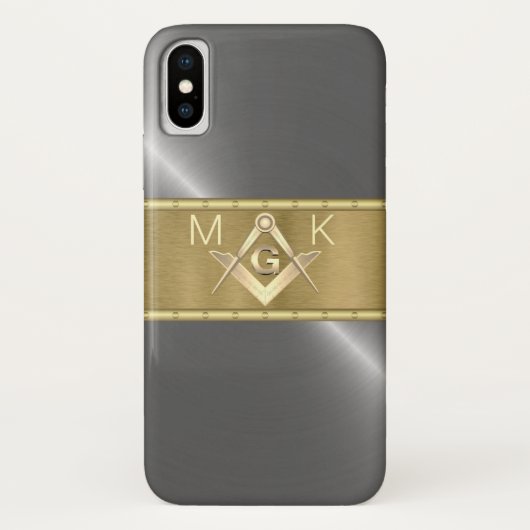 Silver and Gold Masonic Symbol Case-Mate iPhone Hülle (Rückseite)