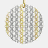 Silver and Gold Pattern Keramik Ornament (Vorne)