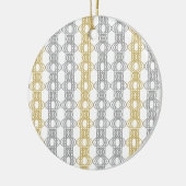 Silver and Gold Pattern Keramik Ornament (Links)