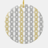 Silver and Gold Pattern Keramik Ornament (Hinten)