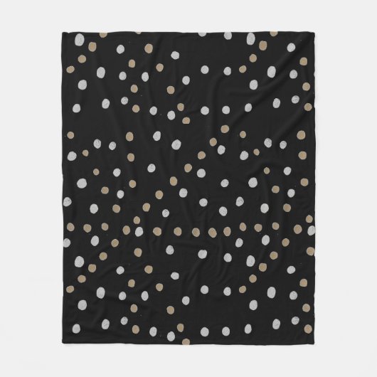 Silver and Gold Polka Dots Fleecedecke (Vorderseite)