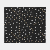 Silver and Gold Polka Dots Fleecedecke (Vorderseite (Horizontal))