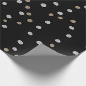 Silver and Gold Polka Dots Geschenkpapier (Ecke)