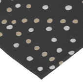 Silver and Gold Polka Dots Kurzer Tischläufer (Ecke)