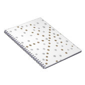 Silver and Gold Polka Dots Notizblock (Rechte Seite)