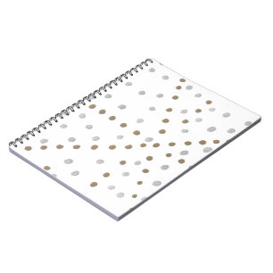 Silver and Gold Polka Dots Notizblock