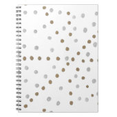 Silver and Gold Polka Dots Notizblock (Vorderseite)