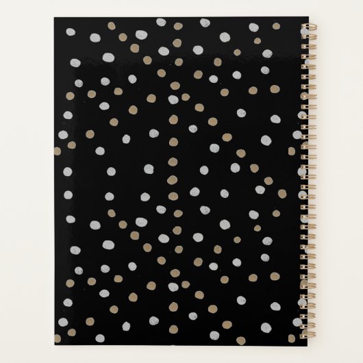 Silver and Gold Polka Dots Planer (Rückseite)