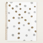 Silver and Gold Polka Dots Planer (Vorderseite)