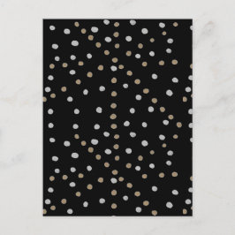 Silver and Gold Polka Dots Postkarte