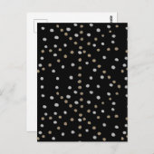 Silver and Gold Polka Dots Postkarte (Vorne/Hinten)