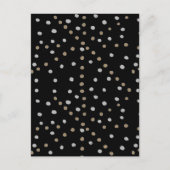 Silver and Gold Polka Dots Postkarte (Vorderseite)