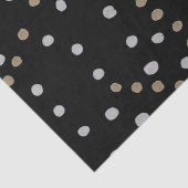 Silver and Gold Polka Dots Seidenpapier (Detail)