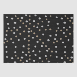 Silver and Gold Polka Dots Seidenpapier
