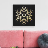 Silver and Gold Snowflake Leinwanddruck (Insitu (Wohnzimmer))