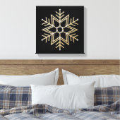 Silver and Gold Snowflake Leinwanddruck (Insitu (Schlafzimmer))