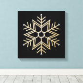 Silver and Gold Snowflake Leinwanddruck (Insitu (Holzboden))