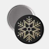 Silver and Gold Snowflake Magnet (Vorderseite/Rückseite)