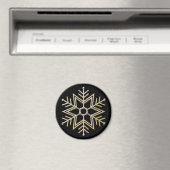 Silver and Gold Snowflake Magnet (In Situ (Geschirrspüler))