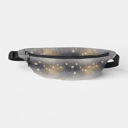 Silver and Gold Sparkle Glam Fanny Pack Bauchtasche (Vorderseite)