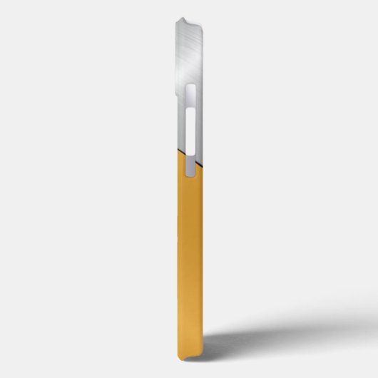 Silver and Gold Stainless Shiny Metal Look Case Ma (Rückseite / Links)